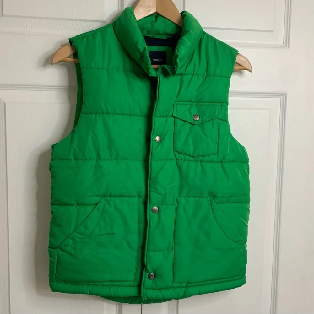 GAP Kids Green Puffer Vest Size Large 10-11 YRS